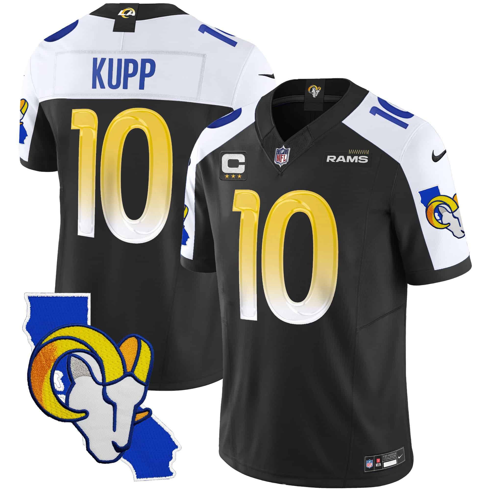 Men Los Angeles Rams #10 Kupp Black 2024 Nike California Patch Vapor Limited NFL Jersey->indianapolis colts->NFL Jersey